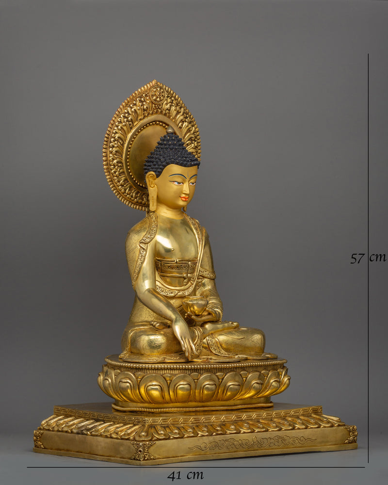 Buddhist Statue of Meditating Buddha Shakyamuni