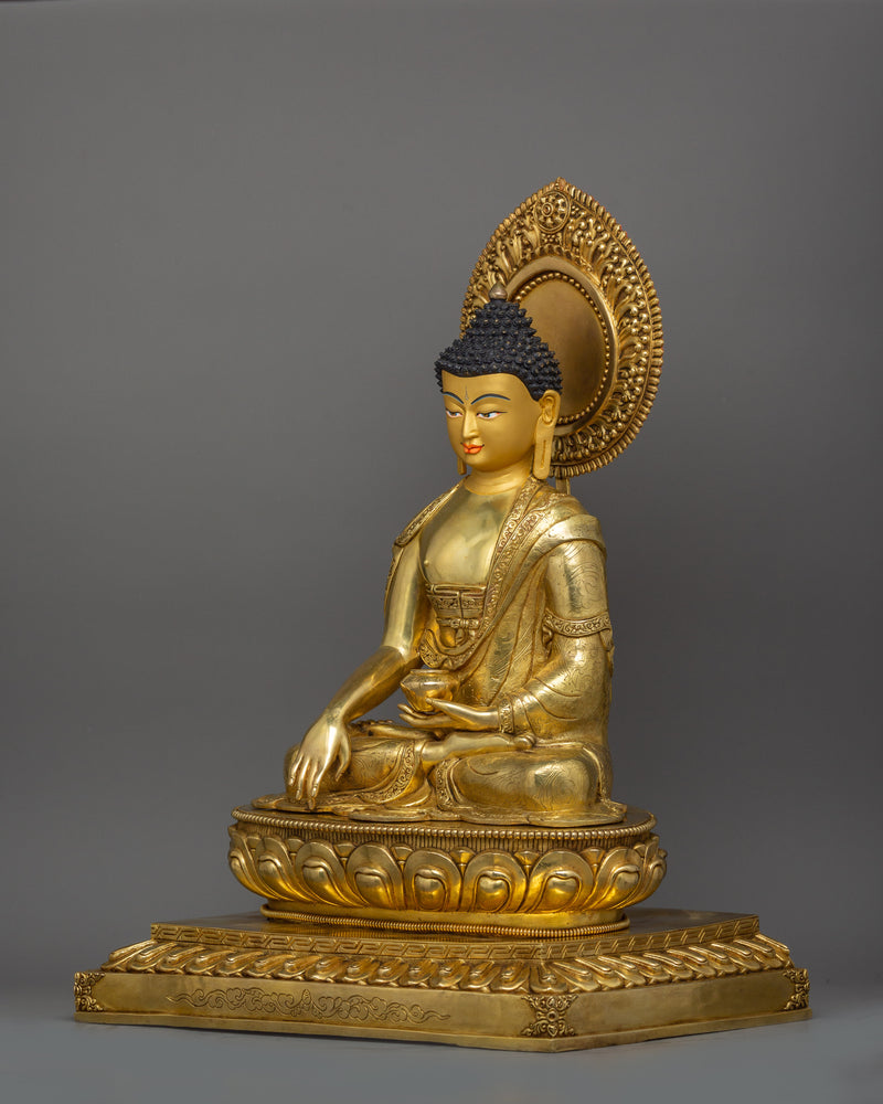 Buddhist Statue of Meditating Buddha Shakyamuni | Symbol of mindfulness practice