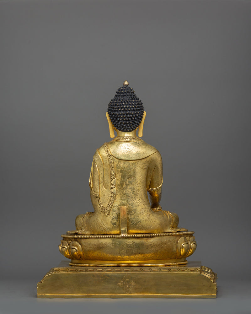 Buddhist Statue of Meditating Buddha Shakyamuni | Symbol of mindfulness practice