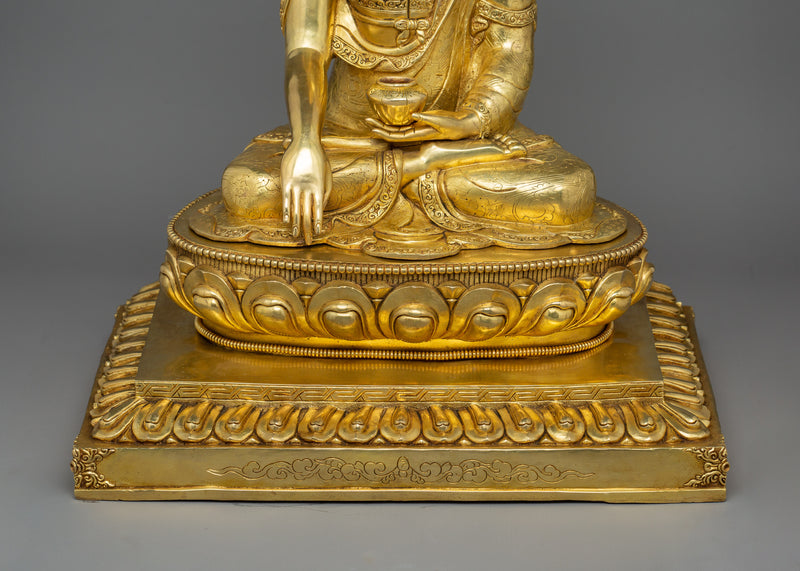 Buddhist Statue of Meditating Buddha Shakyamuni | Symbol of mindfulness practice