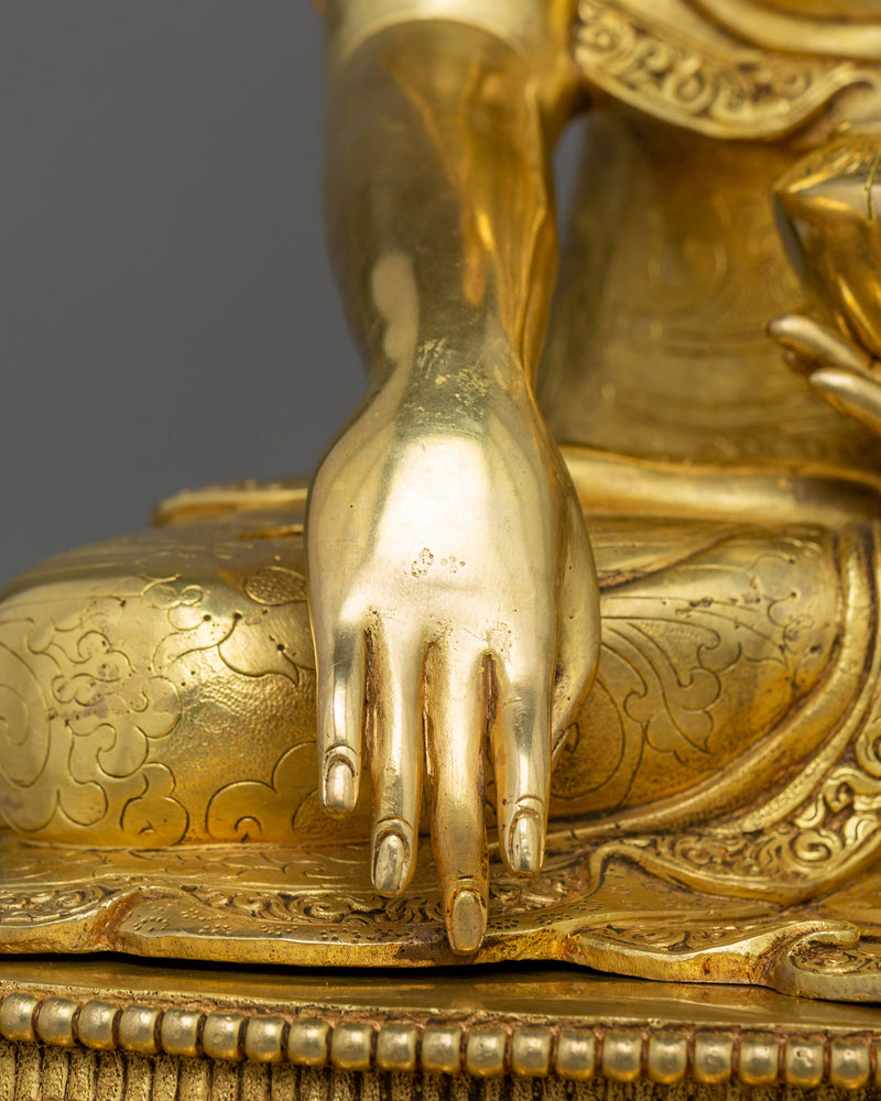 Buddhist Statue of Meditating Buddha Shakyamuni | Symbol of mindfulness practice