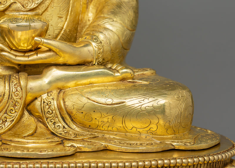 Buddhist Statue of Meditating Buddha Shakyamuni | Symbol of mindfulness practice