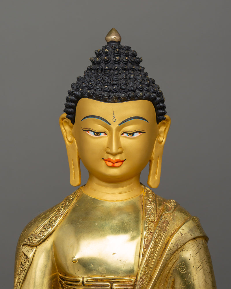 Buddhist Statue of Meditating Buddha Shakyamuni | Symbol of mindfulness practice