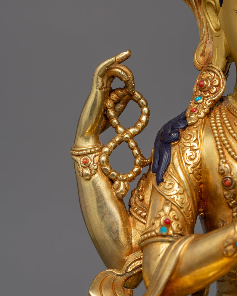 Bodhisattva Avalokiteshvara "Chenresig" Figurine | Four Armed Sculpture