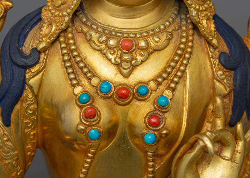 The Nepali Princess Shyama Tara Statue | Goddess Green Tara Sculpture