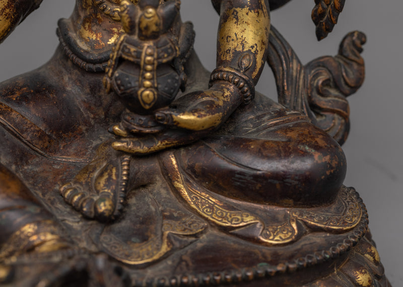 Six Armed Vasudhara Statue | Buddhist Wealth and Abundance Deity