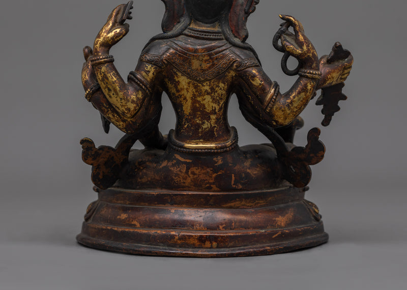 Six Armed Vasudhara Statue | Buddhist Wealth and Abundance Deity