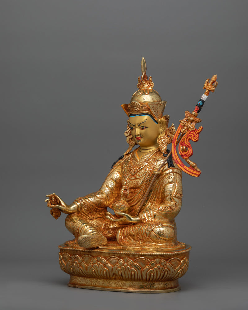 Tibetan Meditating Padmasambhava Sculpture | Symbol of Wisdom and Compassion