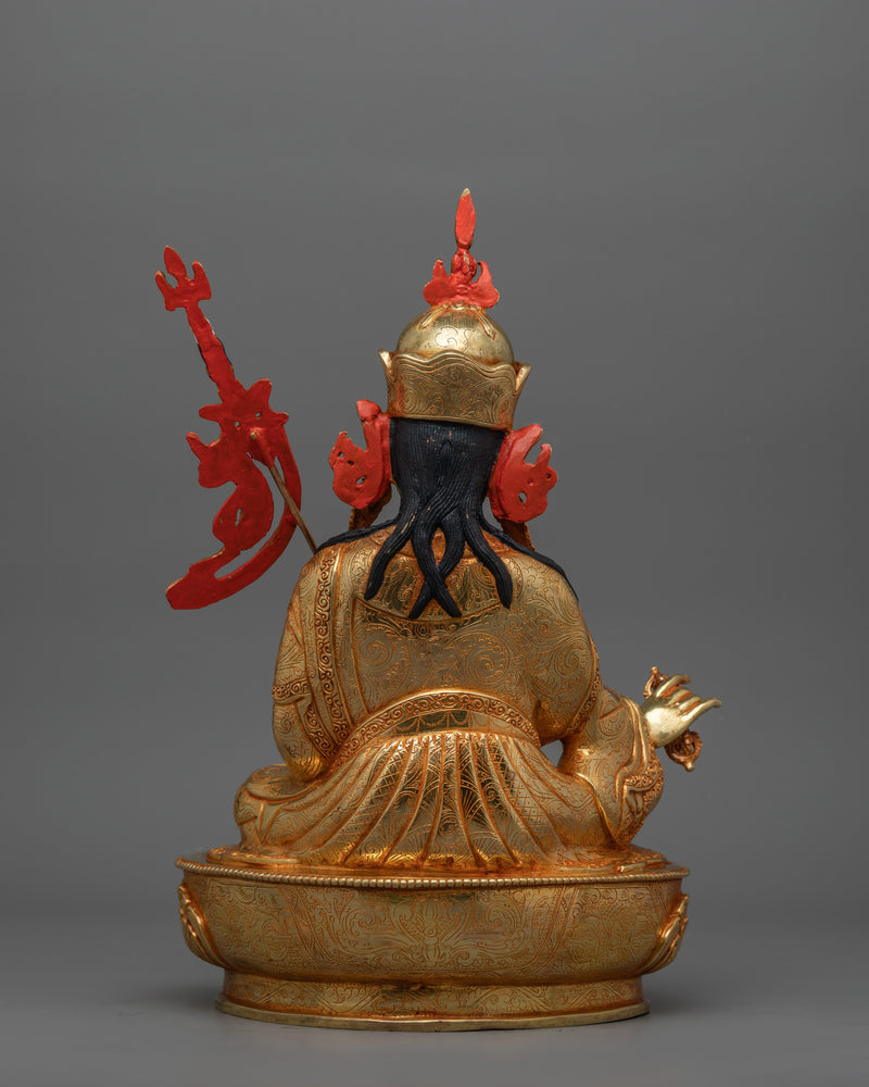 Tibetan Meditating Padmasambhava Sculpture | Symbol of Wisdom and Compassion