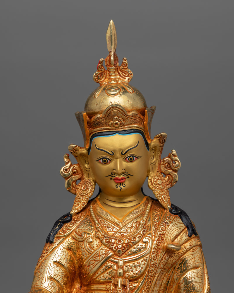 Tibetan Meditating Padmasambhava Sculpture | Symbol of Wisdom and Compassion