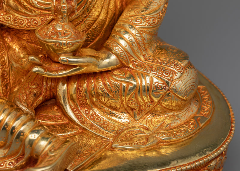 Tibetan Meditating Padmasambhava Sculpture | Symbol of Wisdom and Compassion