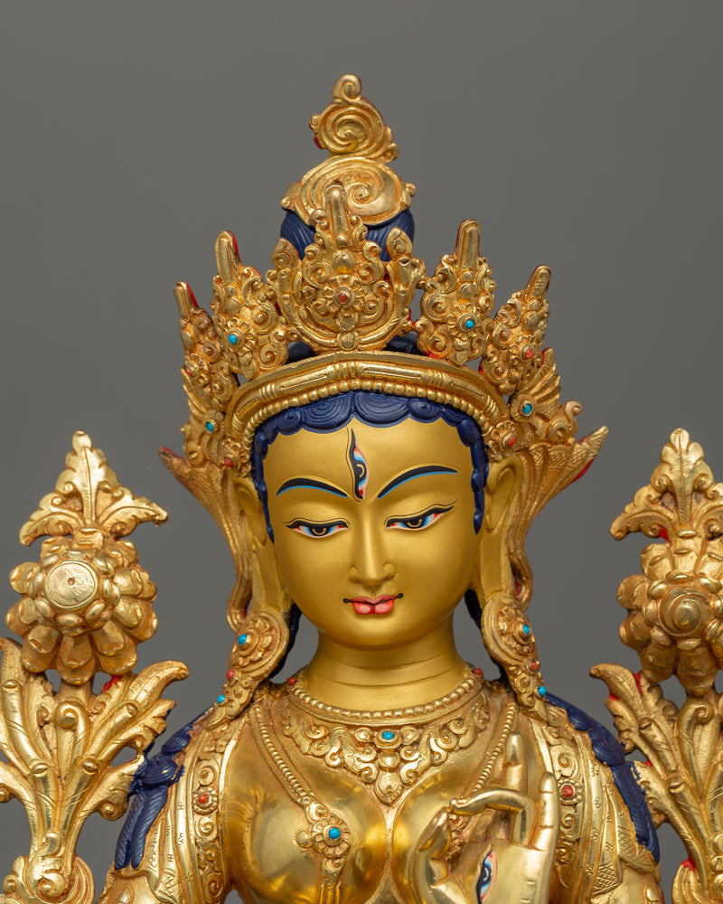 Buddhist Goddess Sita Tara Figurine | A Female Longevity Deity