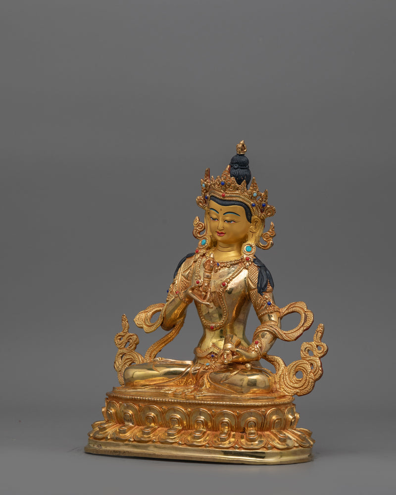 Tibetan Vajrasattva Copper Sculpture | Traditional Himalayan Art