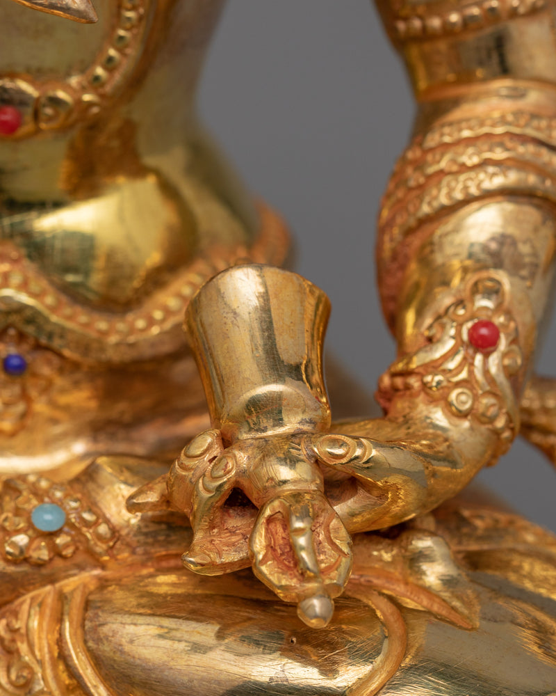 Tibetan Vajrasattva Copper Sculpture | Traditional Himalayan Art