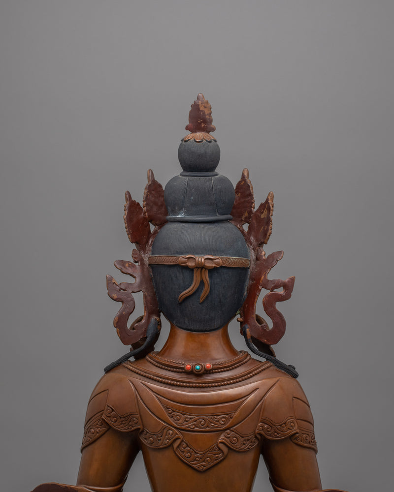 Himalayan Meditating Amitayus Figurine | Meditation for Longevity and Enlightenment