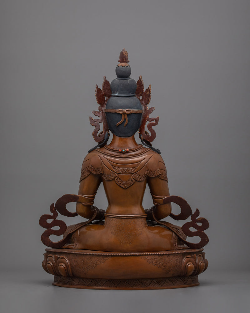 Himalayan Meditating Amitayus Figurine | Meditation for Longevity and Enlightenment