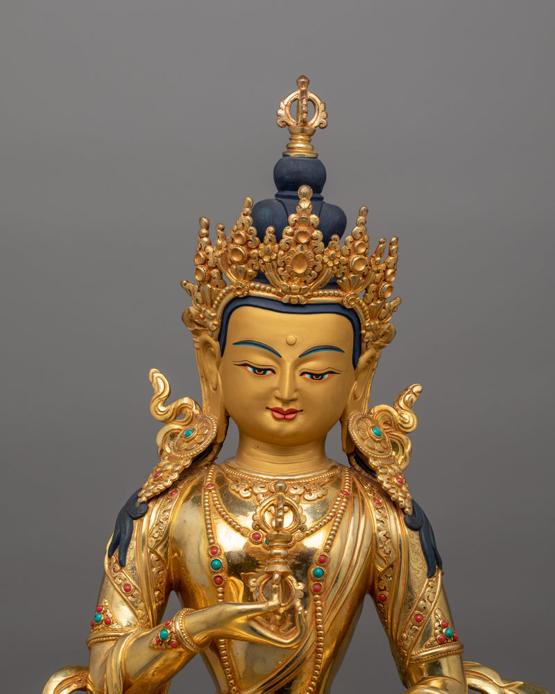 Tibetan Buddhist Dorje Sempa Figurine – Meditating Sculpture of Vajrasattva