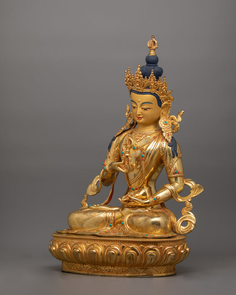 Tibetan Buddhist Dorje Sempa Figurine – Meditating Sculpture of Vajrasattva