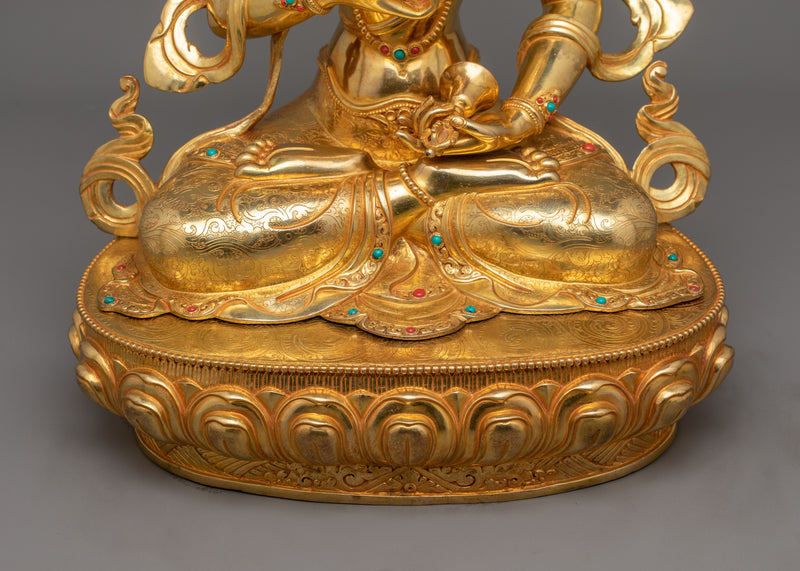 Tibetan Buddhist Dorje Sempa Figurine – Meditating Sculpture of Vajrasattva