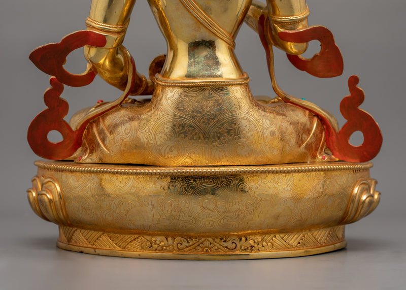 Tibetan Buddhist Dorje Sempa Figurine – Meditating Sculpture of Vajrasattva