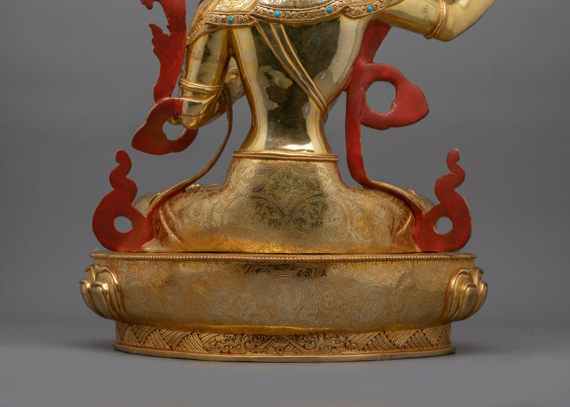 Sacred Bodhisattva of Wisdom Manjughosa Statue | Embodiment of Knowledge