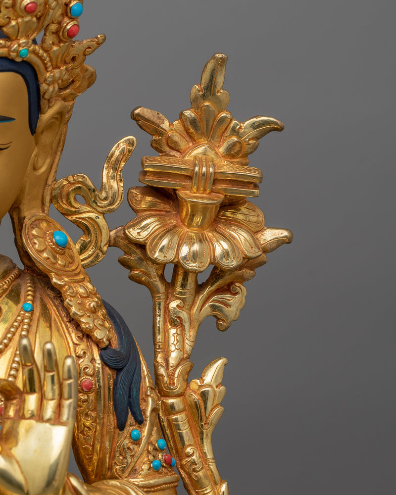 Sacred Bodhisattva of Wisdom Manjughosa Statue | Embodiment of Knowledge