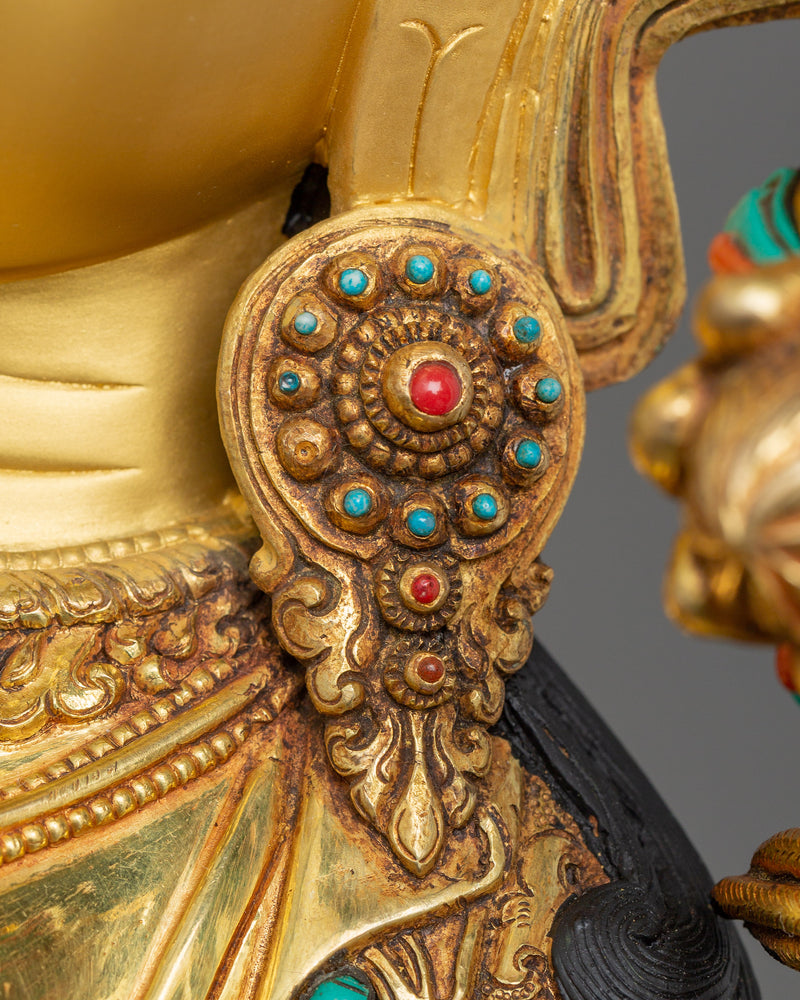 Buddhist Goddess Shyamatara Figurine | Himalayan Tibetan Art