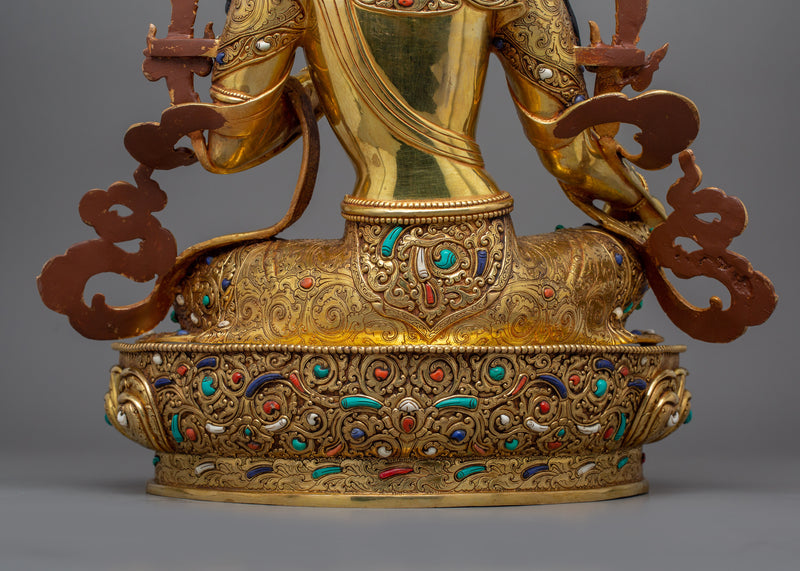 Buddhist Goddess Shyamatara Figurine | Himalayan Tibetan Art