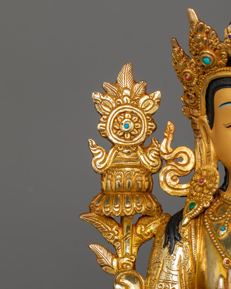 Handcrafted Bodhisattva Statue of Maitreya Buddha | Future Buddha of Compassion