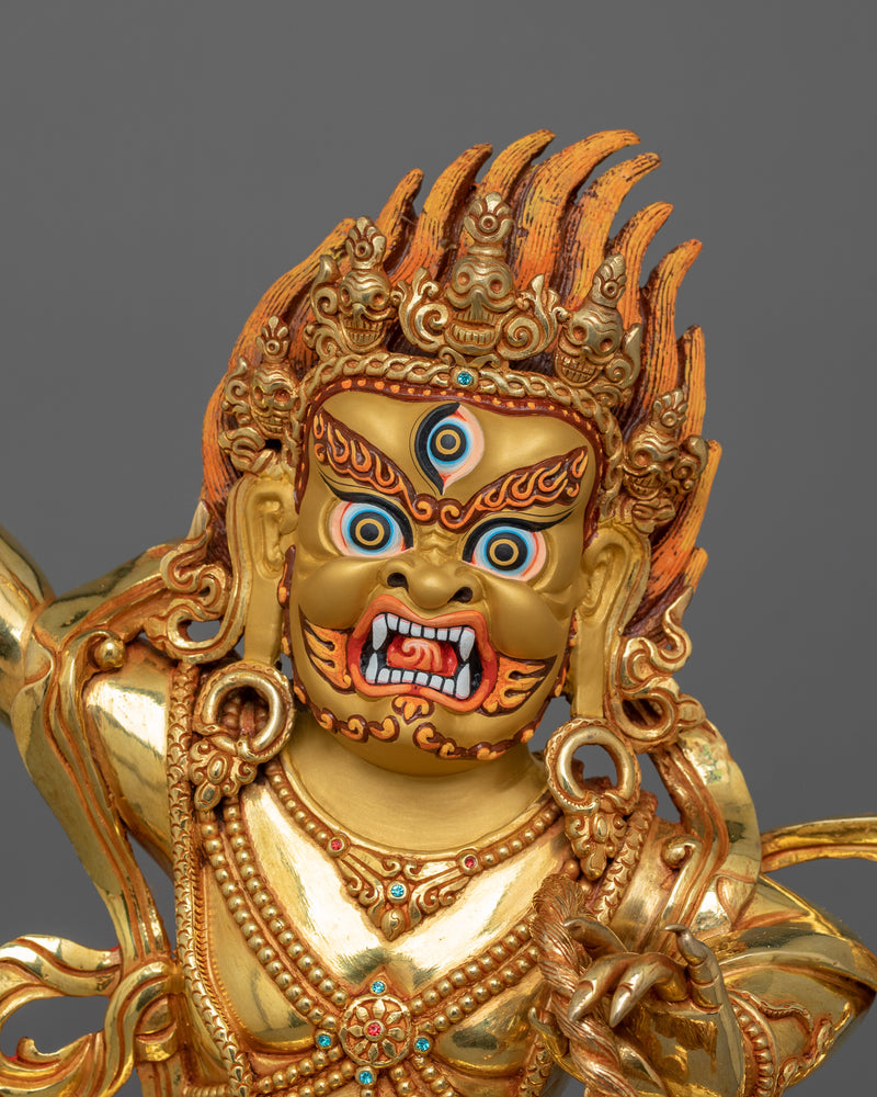 Handcrafted Vajrapani Buddhist Wrathful Deity | Holder of Thunderbolt