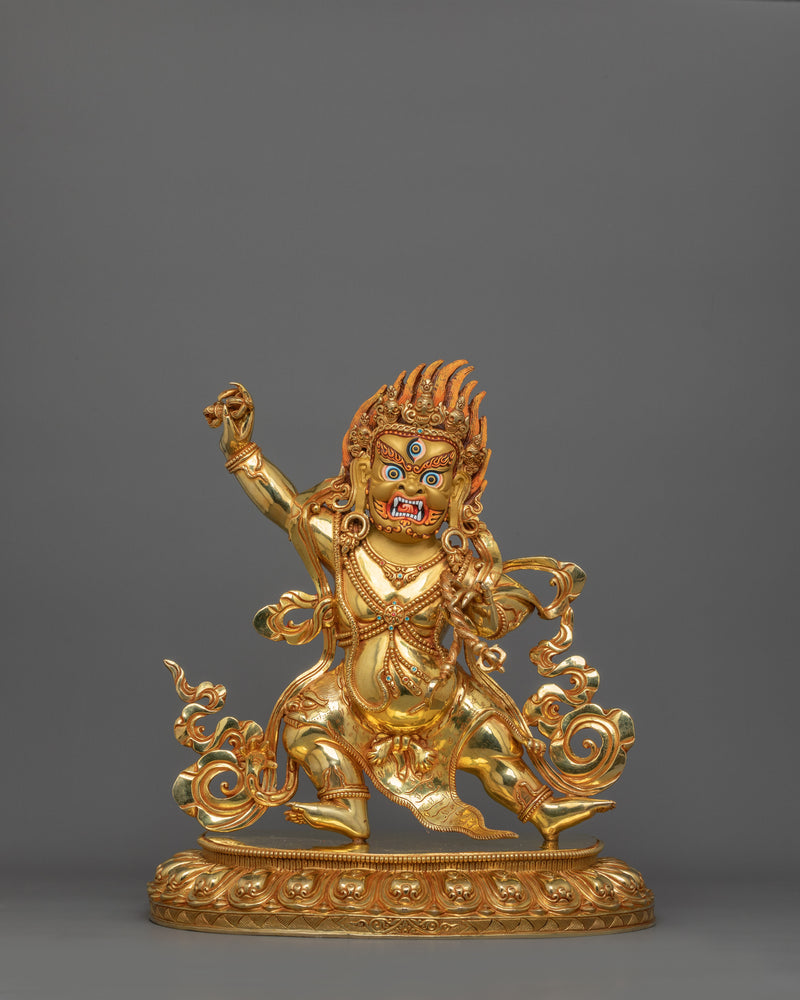 Handcrafted Vajrapani Buddhist Wrathful Deity | Holder of Thunderbolt