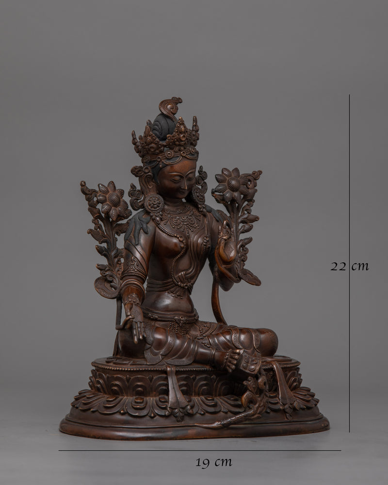 Goddess Shyamatara Handmade Figurine | Himalayan Buddhist Art