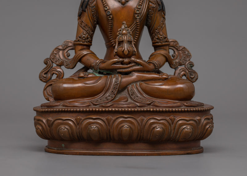 Buddhist Amitayus Deity of Longevity Figurine | Ideal for Meditation and Ritual Spaces