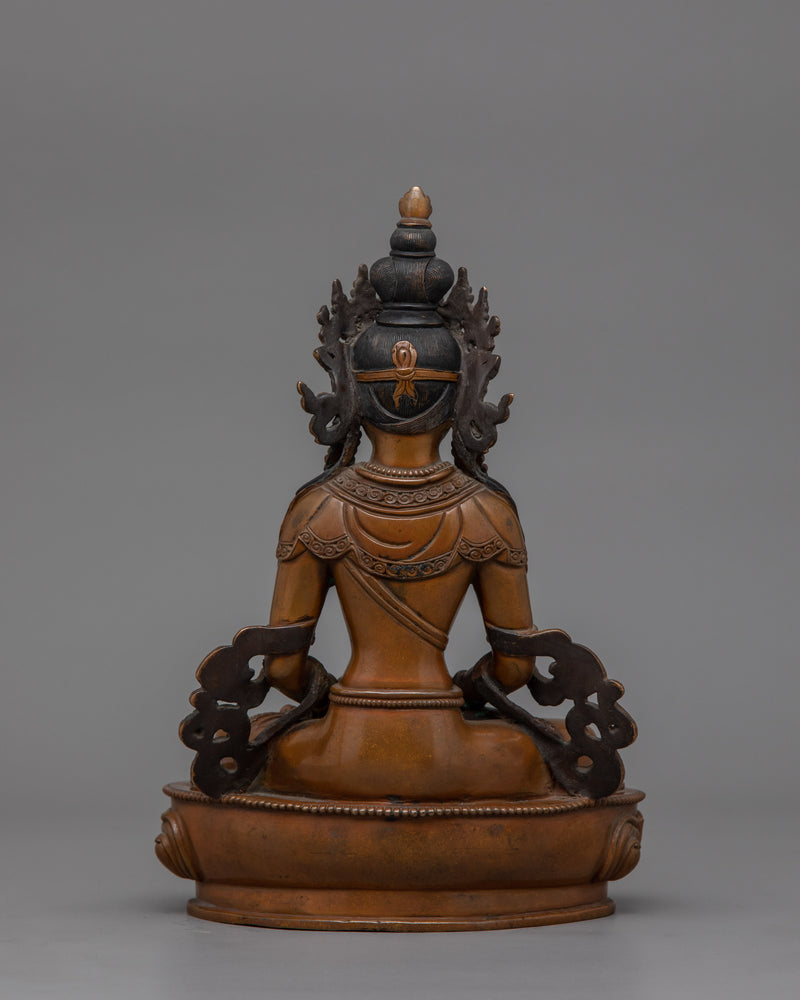 Buddhist Amitayus Deity of Longevity Figurine | Ideal for Meditation and Ritual Spaces