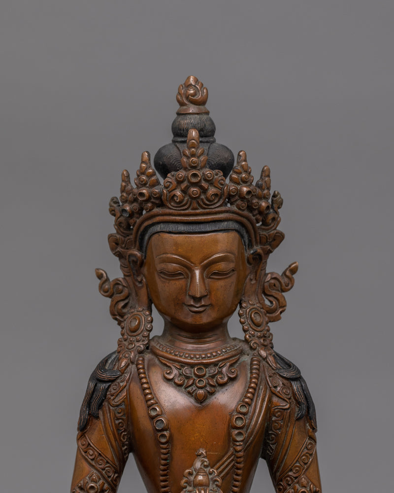 Buddhist Amitayus Deity of Longevity Figurine | Ideal for Meditation and Ritual Spaces