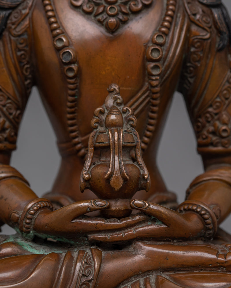 Buddhist Amitayus Deity of Longevity Figurine | Ideal for Meditation and Ritual Spaces