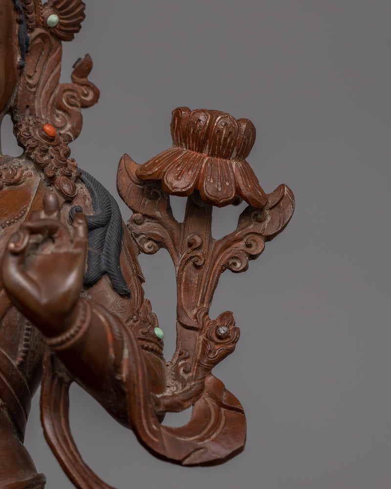 Goddess Red Tara Oxidized Sculpture | A Symbol of Compassion