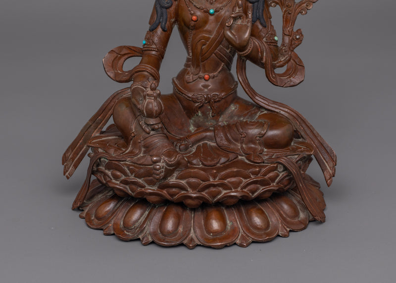 Goddess Red Tara Oxidized Sculpture | A Symbol of Compassion