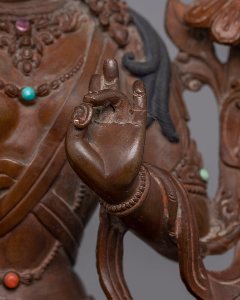 Goddess Red Tara Oxidized Sculpture | A Symbol of Compassion