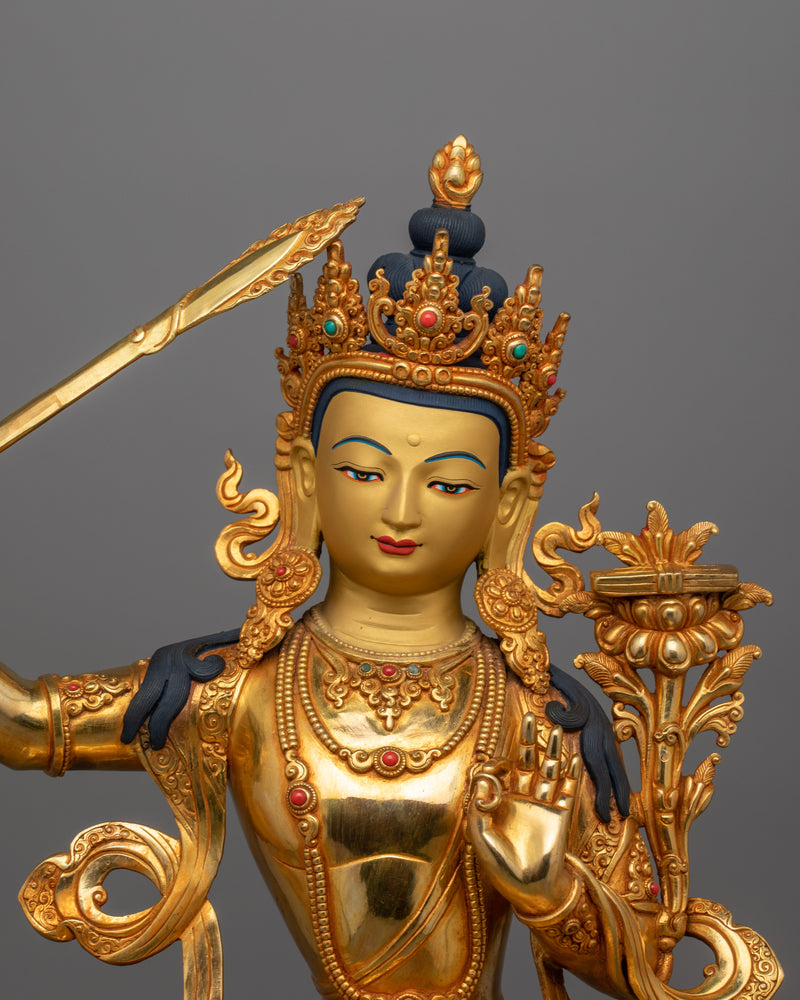 Manjushri with Wisdom Sword  | Enlightened Deity Figurine