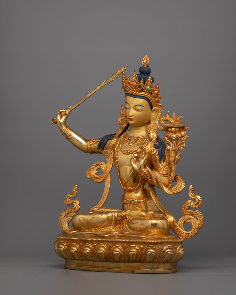 Manjushri with Wisdom Sword  | Enlightened Deity Figurine