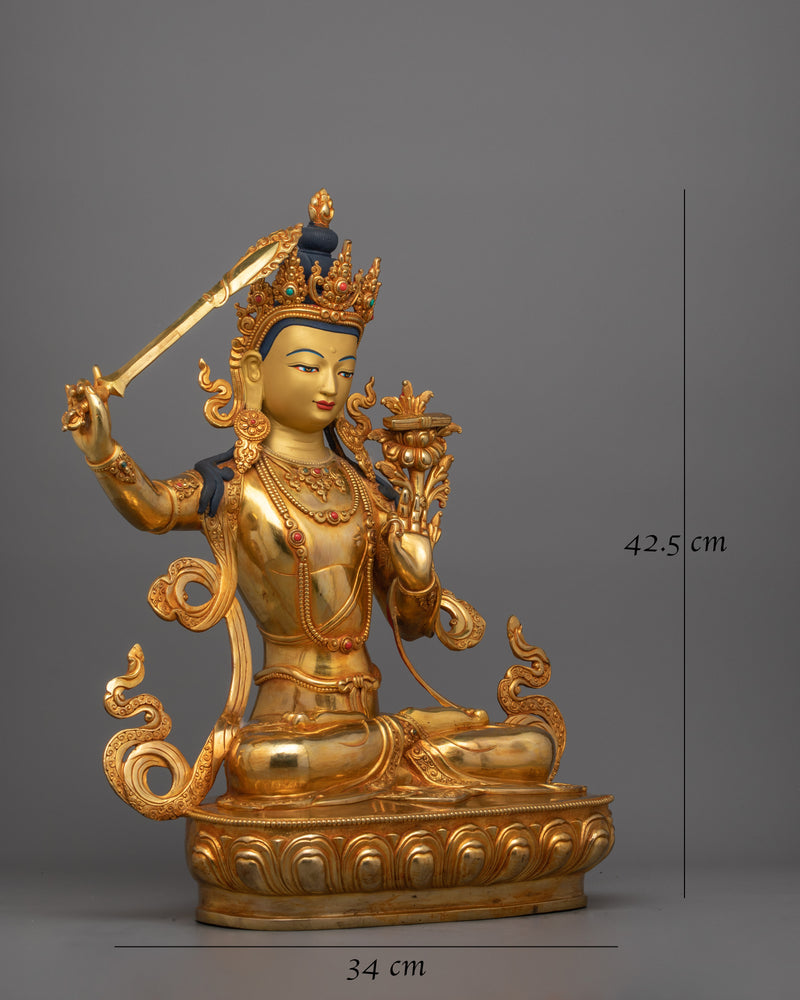 Manjushri with Wisdom Sword  | Enlightened Deity Figurine