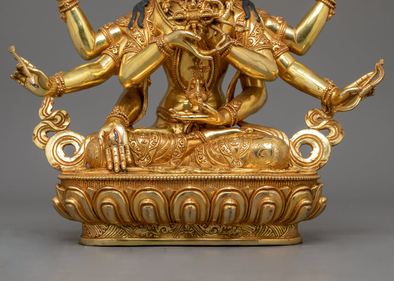 Eight Arm Namgyalma Statue | The Three Face Deity of Longevity