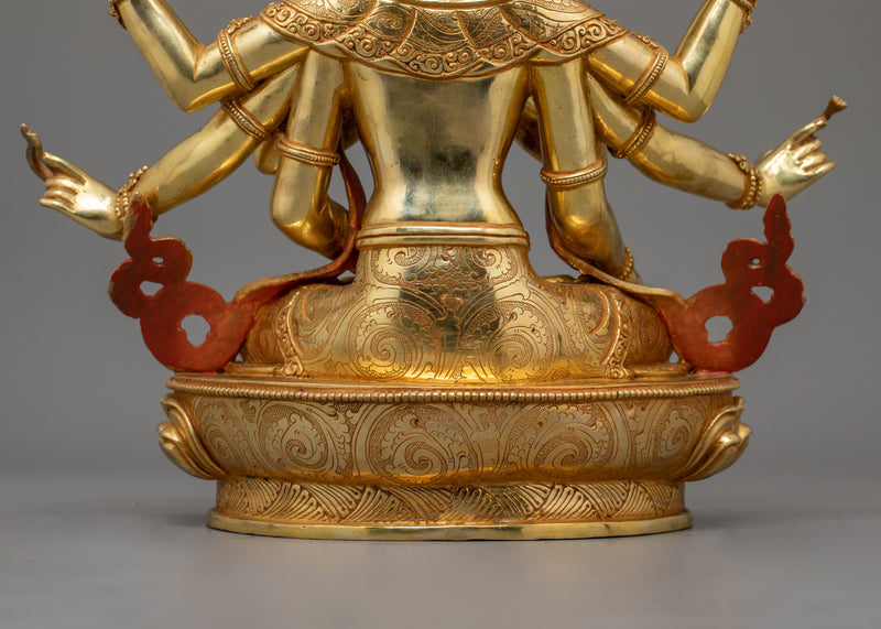 Eight Arm Namgyalma Statue | The Three Face Deity of Longevity