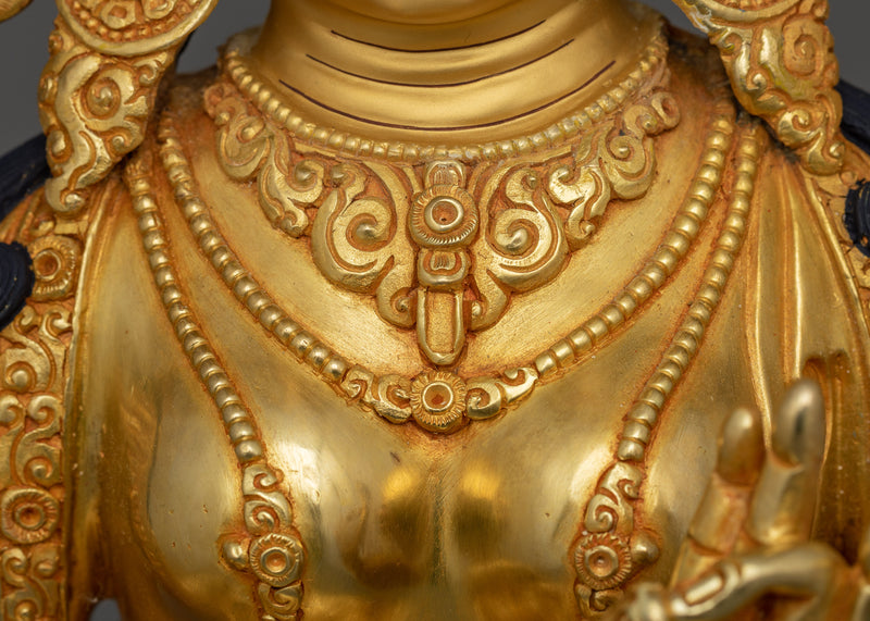 Compassionate Protector Shyamatara Statue | Female Bodhisattva Sculpture