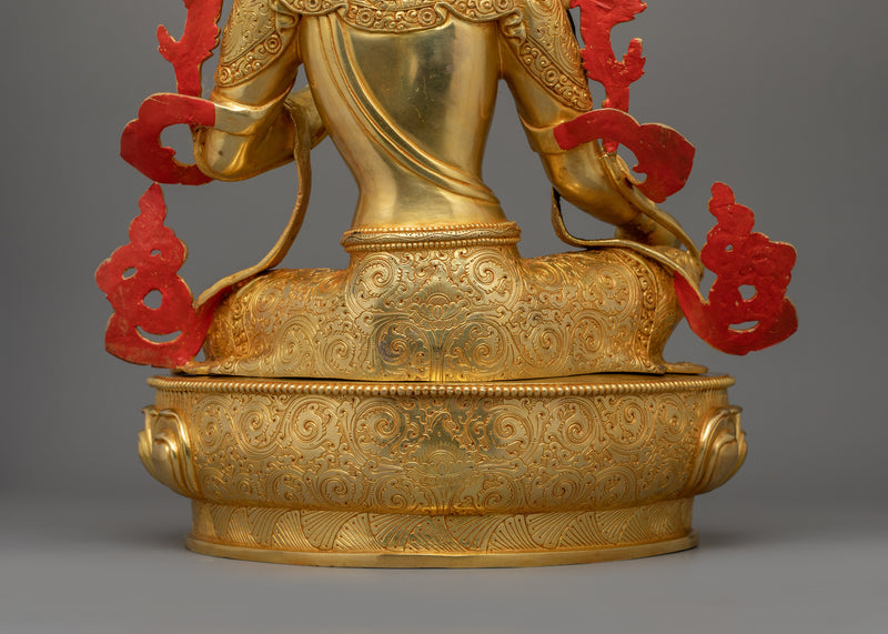 Compassionate Protector Shyamatara Statue | Female Bodhisattva Sculpture