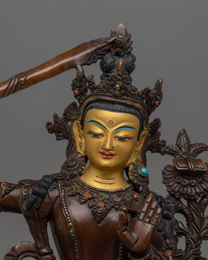 Wisdom Deity Manjughosa Statue | Enlightened Protector of Knowledge