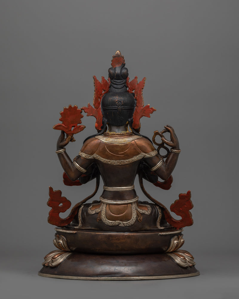 Meditating Deity Chenrezig Sculpture | The embodiment of Compassion