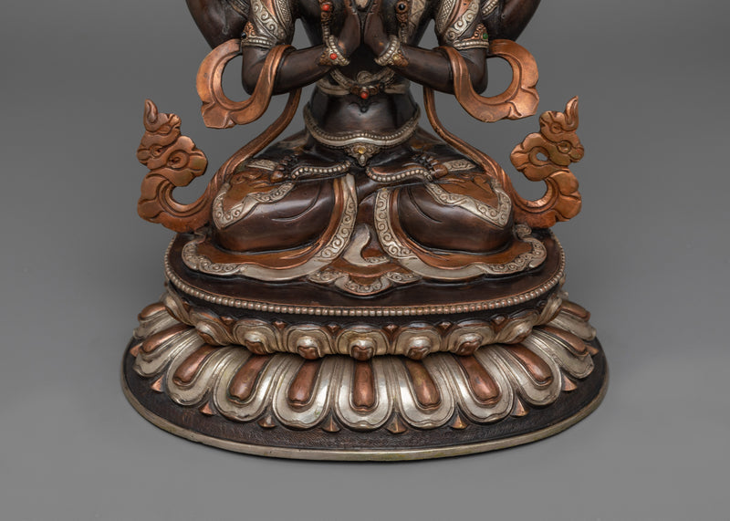 Meditating Deity Chenrezig Sculpture | The embodiment of Compassion