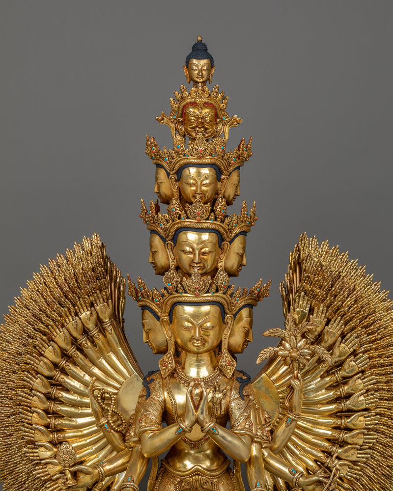 Himalayan Sacred Thousand Armed Chenrezig Statue | Traditional Artwork